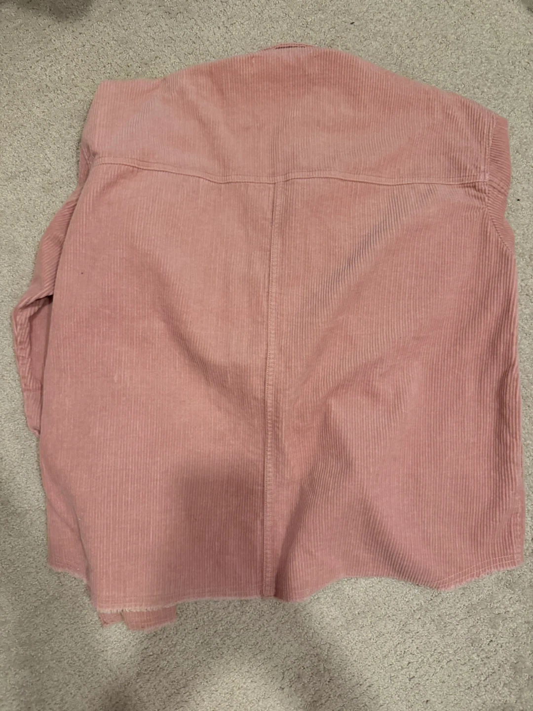 ZARA Pink Corduroy Oversized Shirt Jacket - photo 2