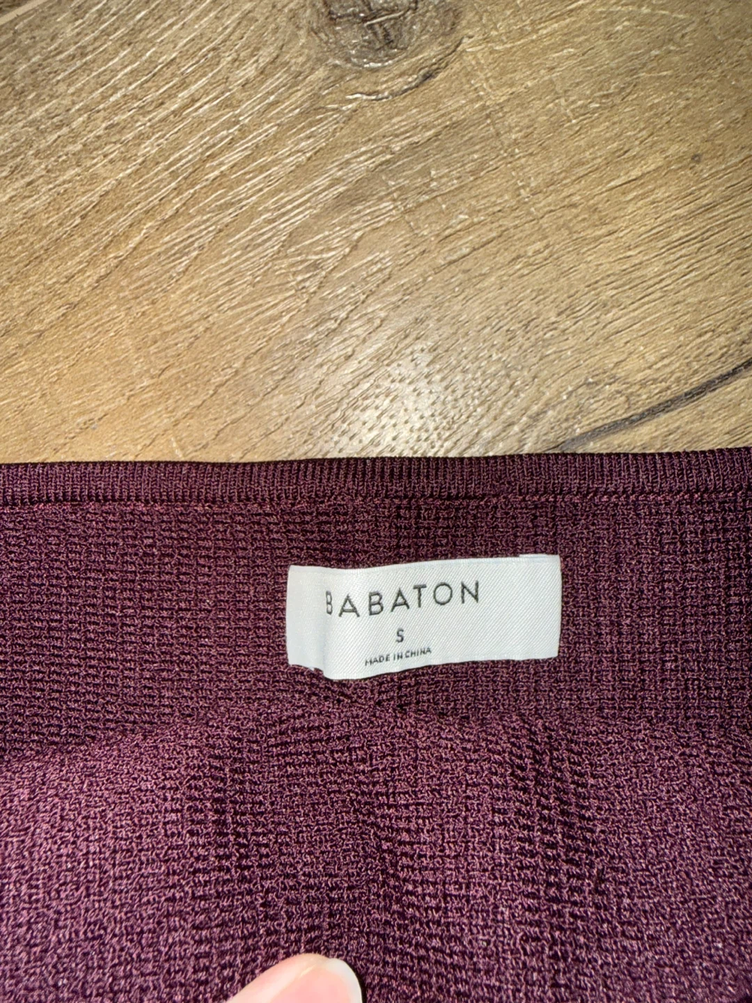 Babaton Ribbed Tube Top - Burgundy - Size S - photo 2