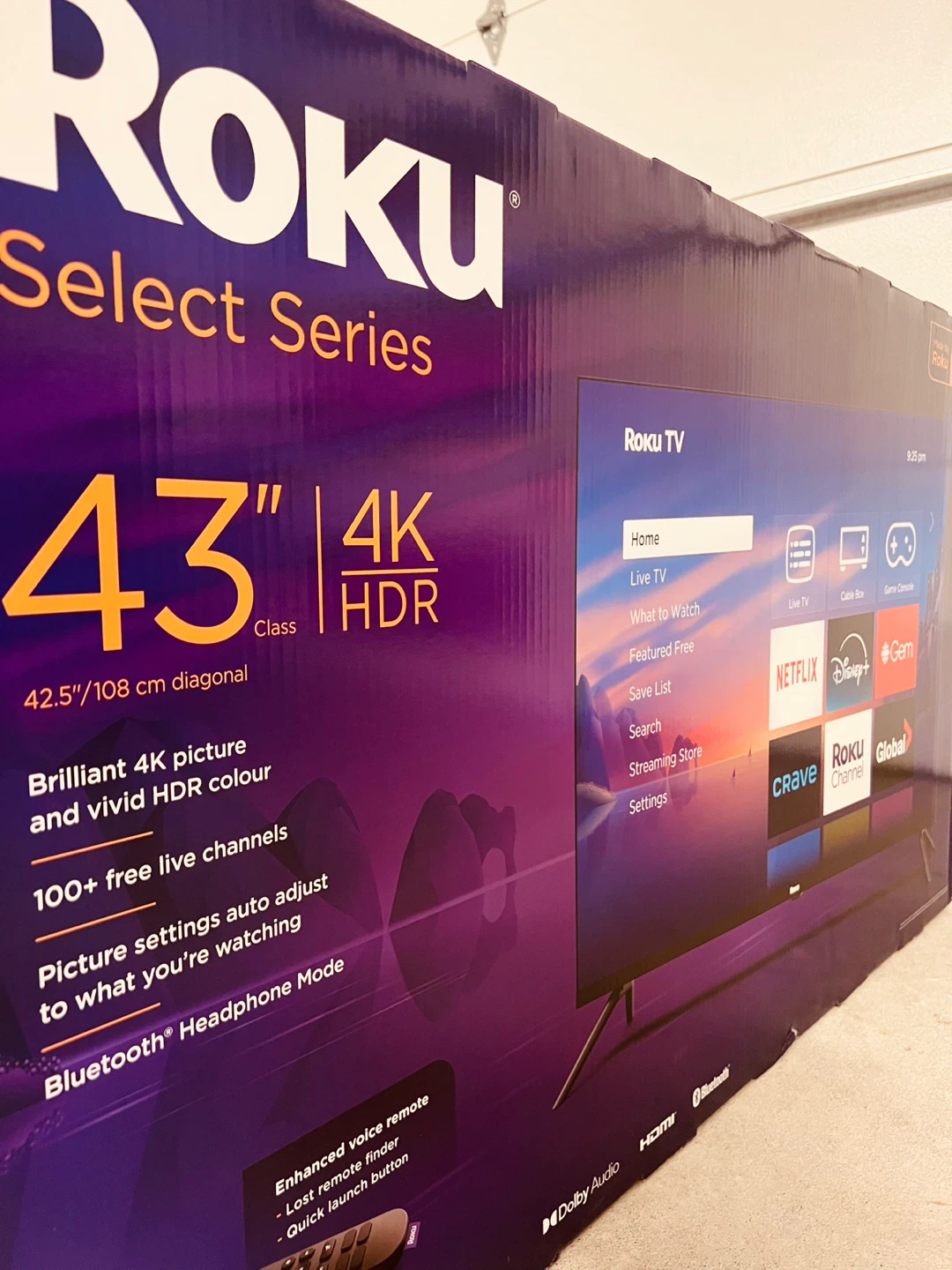 New! 43" ROKU 4K UHD HDR Smart TV - 2025 - Firm - photo 2