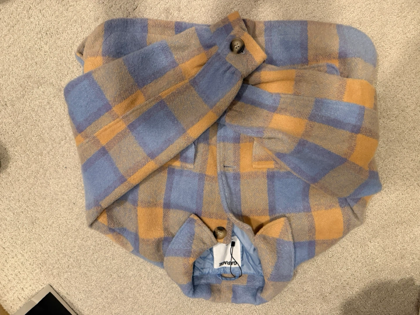 Rawtone Plaid Flannel Shirt Jacket - Blue/Orange - photo 2