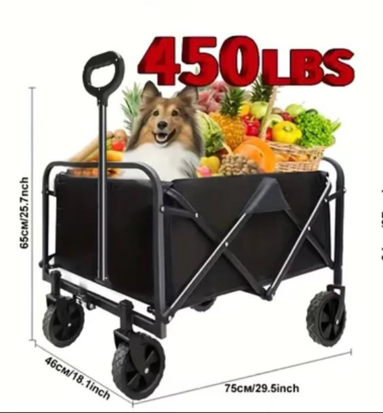 Heavy-Duty Pet Cart – 450 lb Capacity – NEW