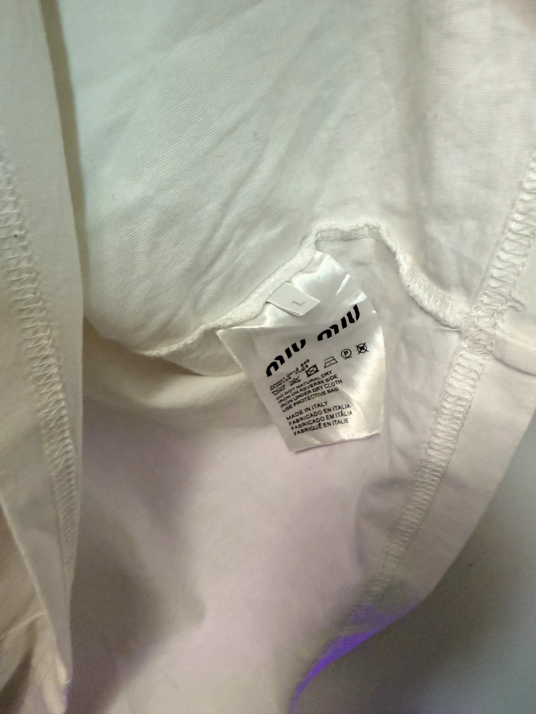 Miu Miu White T-Shirt - photo 3