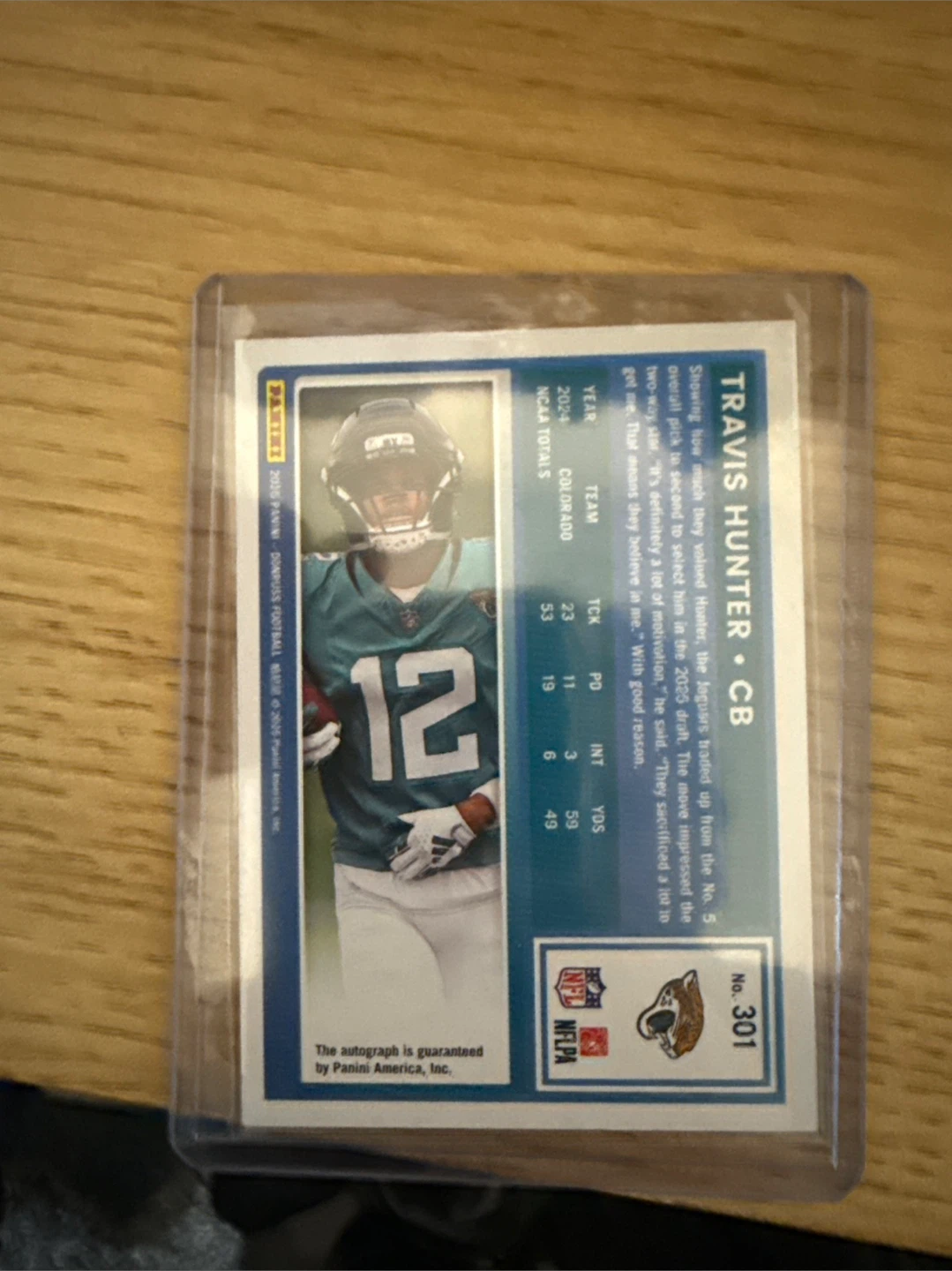 Travis Hunter 2025  Green press proof Auto - photo 2
