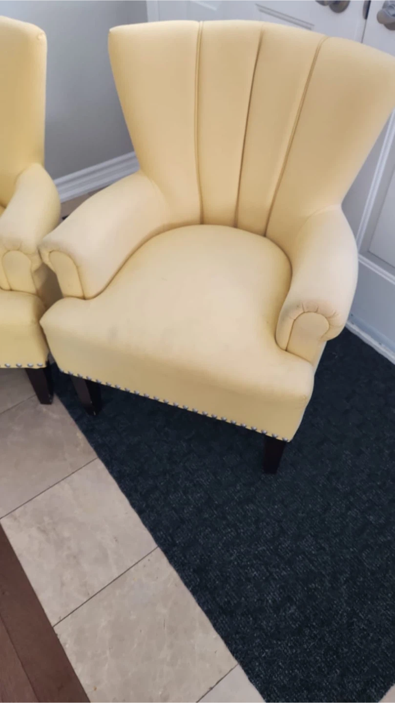 Yellow Accent Chairs - Set of 2 - photo 3
