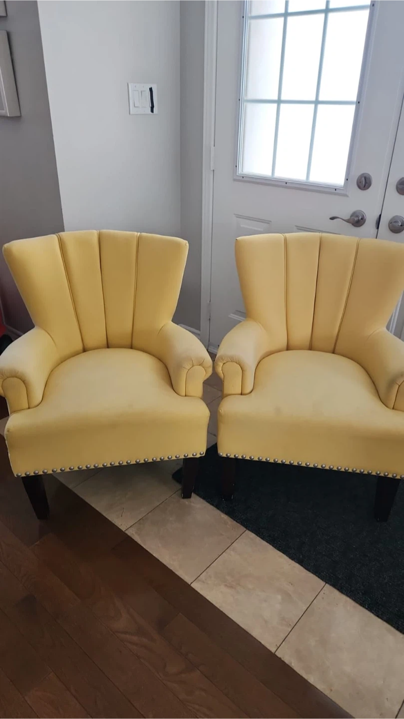 Yellow Accent Chairs - Set of 2