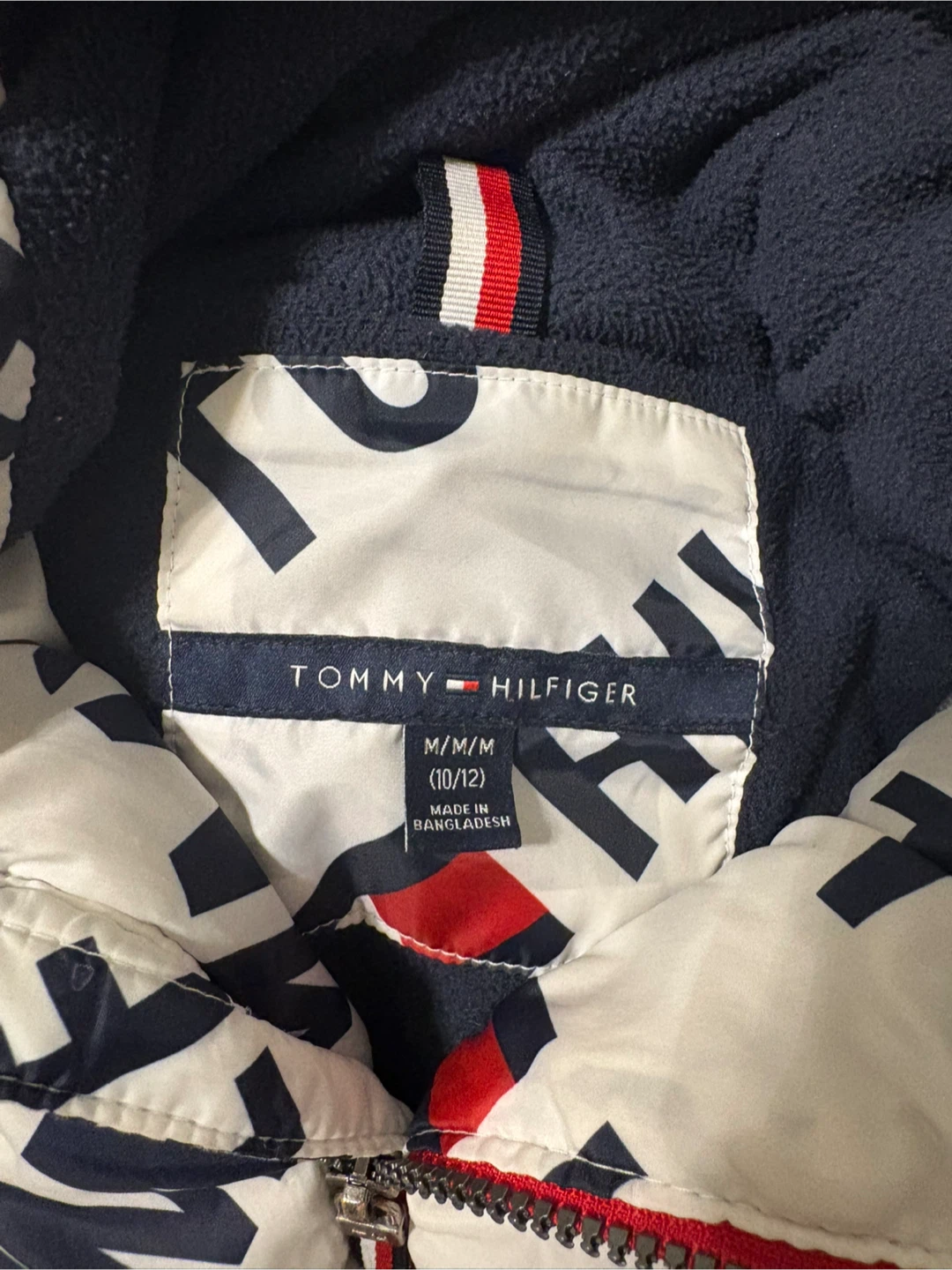 Cropped Tommy Hilfiger All-Over Logo Puffer Jacket - photo 3