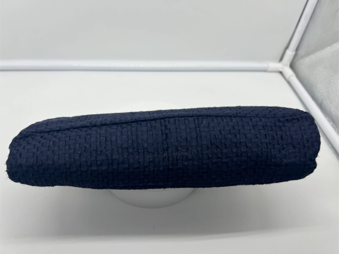 BOBBIE JEROME VINTAGE 1950s Midnight Blue Woven Fabric Clutch - photo 4