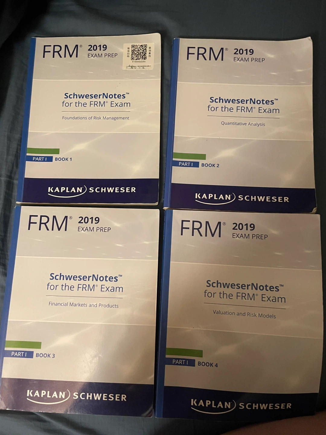 Kaplan FRM Exam Prep Books (Part 1 2019 & Part 2 2021)