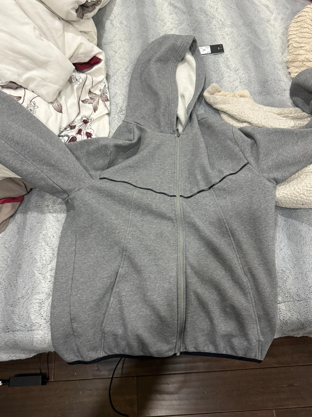 Calvin Klein Grey Full-Zip Hoodie L