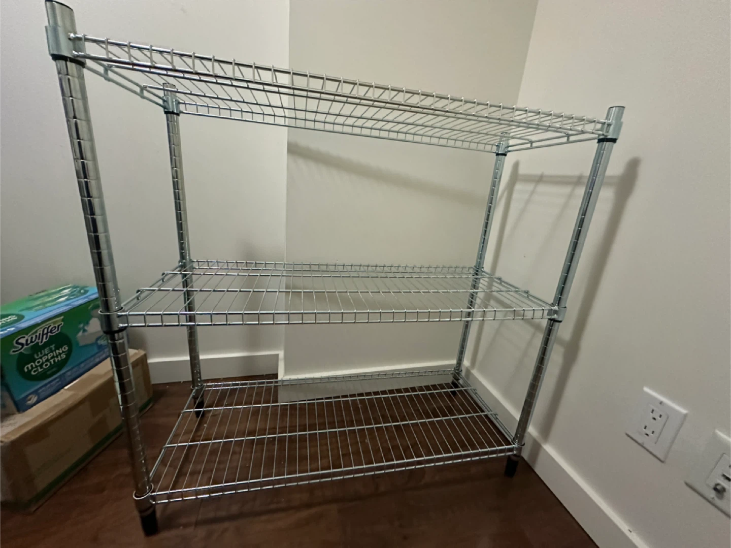 Costco 3-Tier Chrome Wire Shelving Unit / Heavy Duty Metal Rack - photo 3