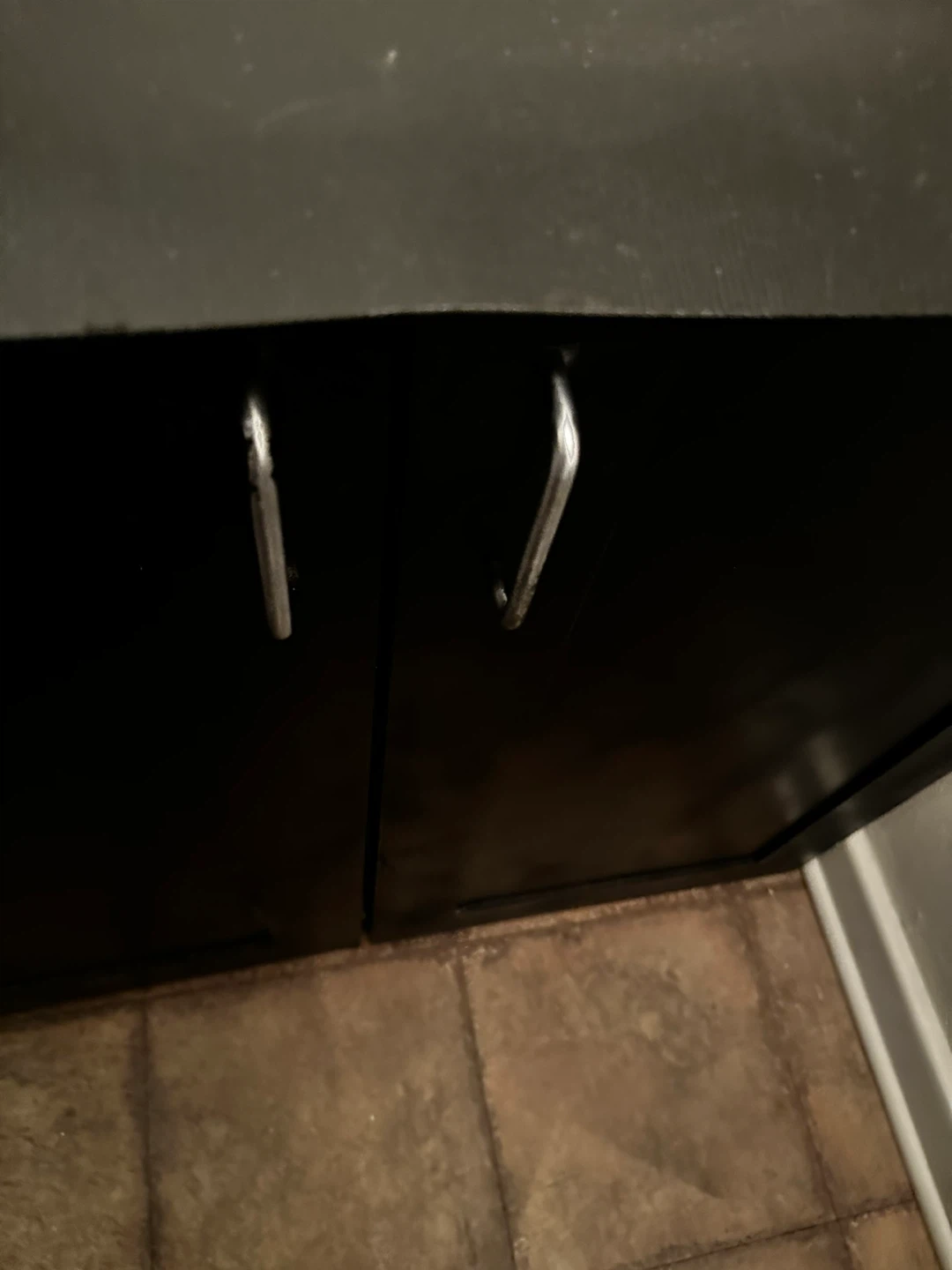 🥕Black Storage Cabinet with Silver Handles - photo 3