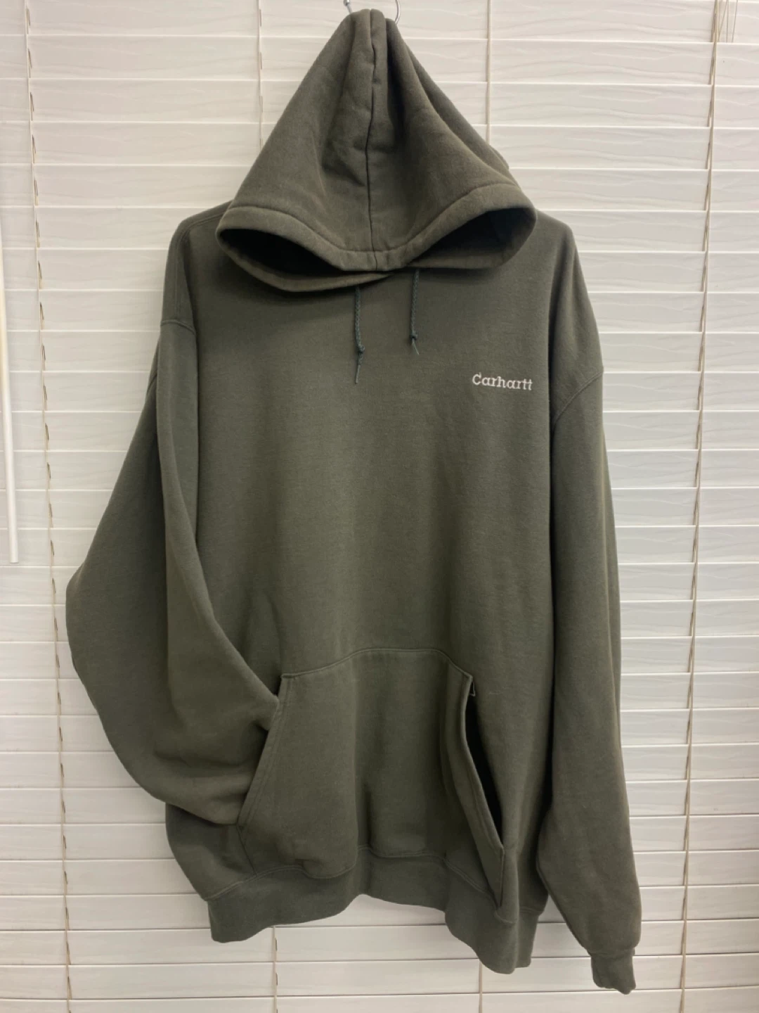 Vintage 90s Carhartt Embroidered Logo Hoodie  - 2XL - photo 3
