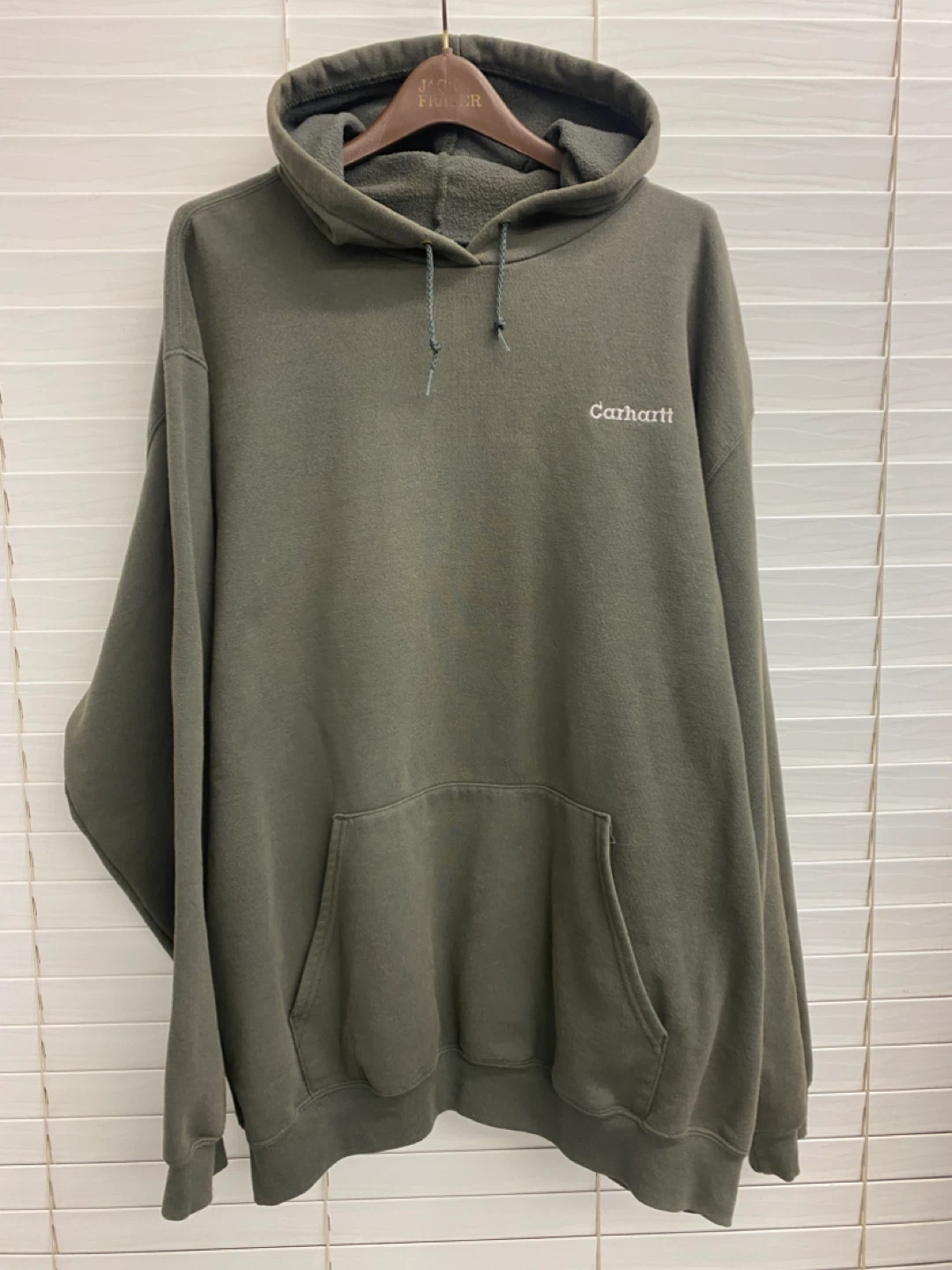 Vintage 90s Carhartt Embroidered Logo Hoodie  - 2XL