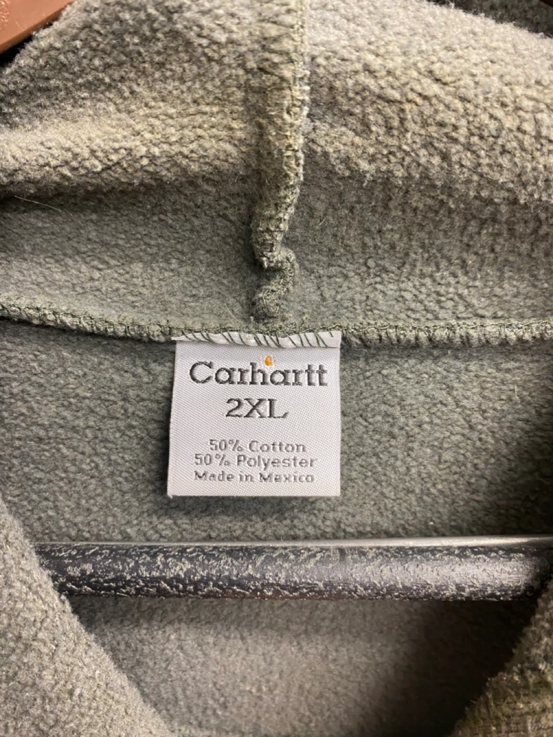 Vintage 90s Carhartt Embroidered Logo Hoodie  - 2XL - photo 4