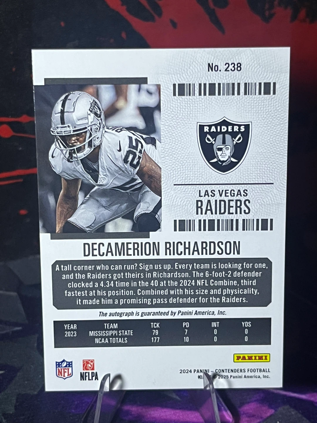 Panini 2024 Decamerion Richardson Rookie Card - photo 2
