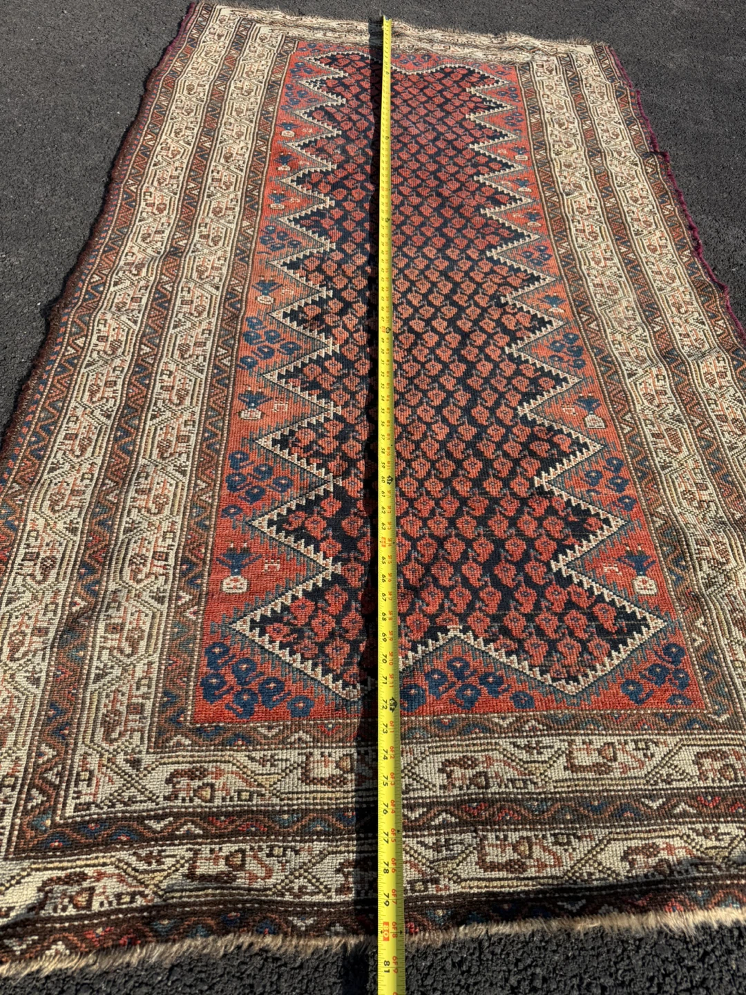 Vintage Caucasian Tribal Rug Runner Hand Knotted Wool Primitive - photo 5