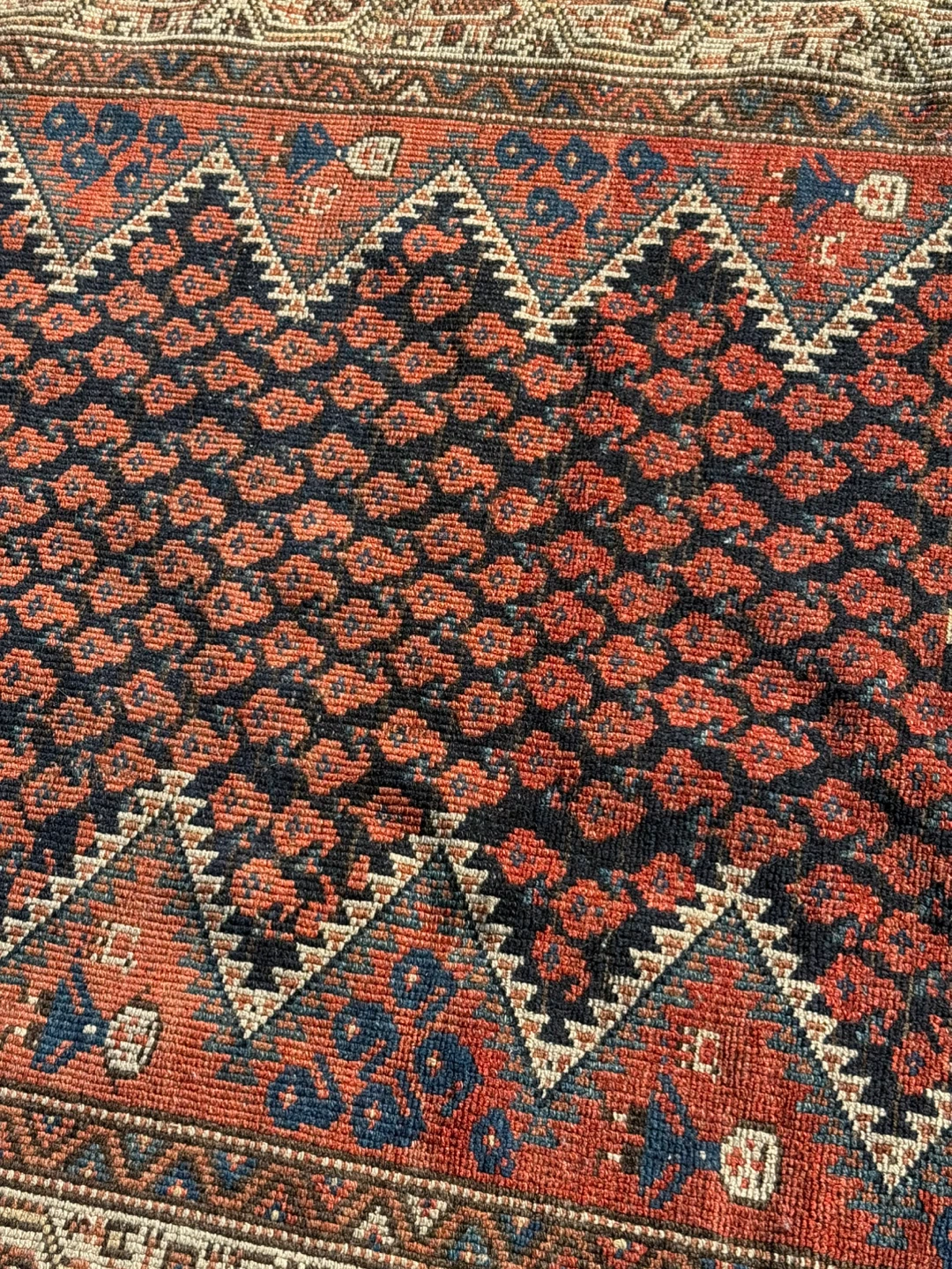 Vintage Caucasian Tribal Rug Runner Hand Knotted Wool Primitive - photo 4