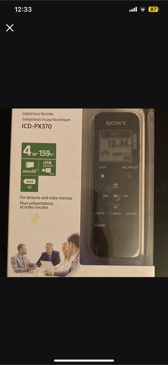 Sony ICD-PX370 Digital Voice Recorder