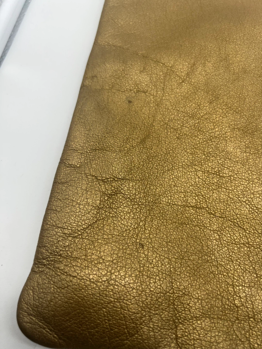 KENNETH COLE NY Bronze Leather Oversized Clutch Unisex - photo 5
