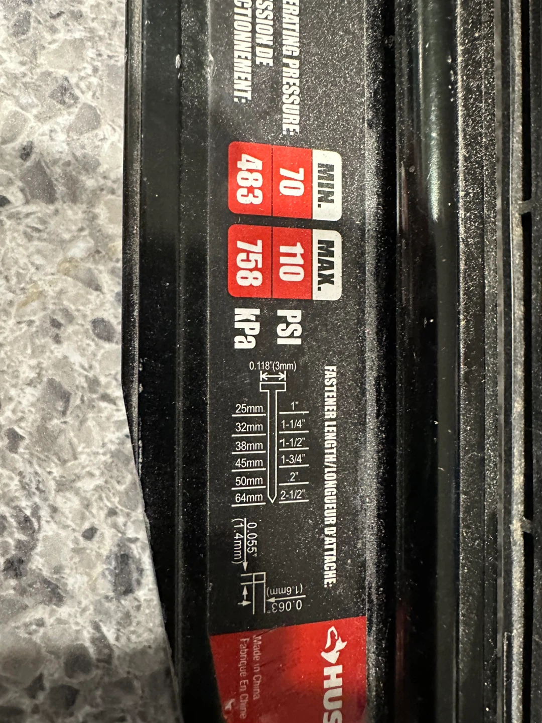Husky 16-Gauge Straight Finish Nailer - photo 4