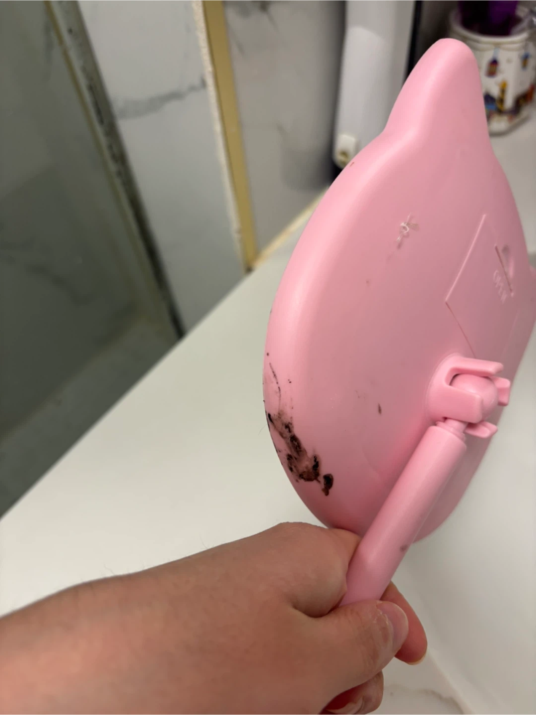 Pink Cat Shape LED Makeup Mirror - photo 4