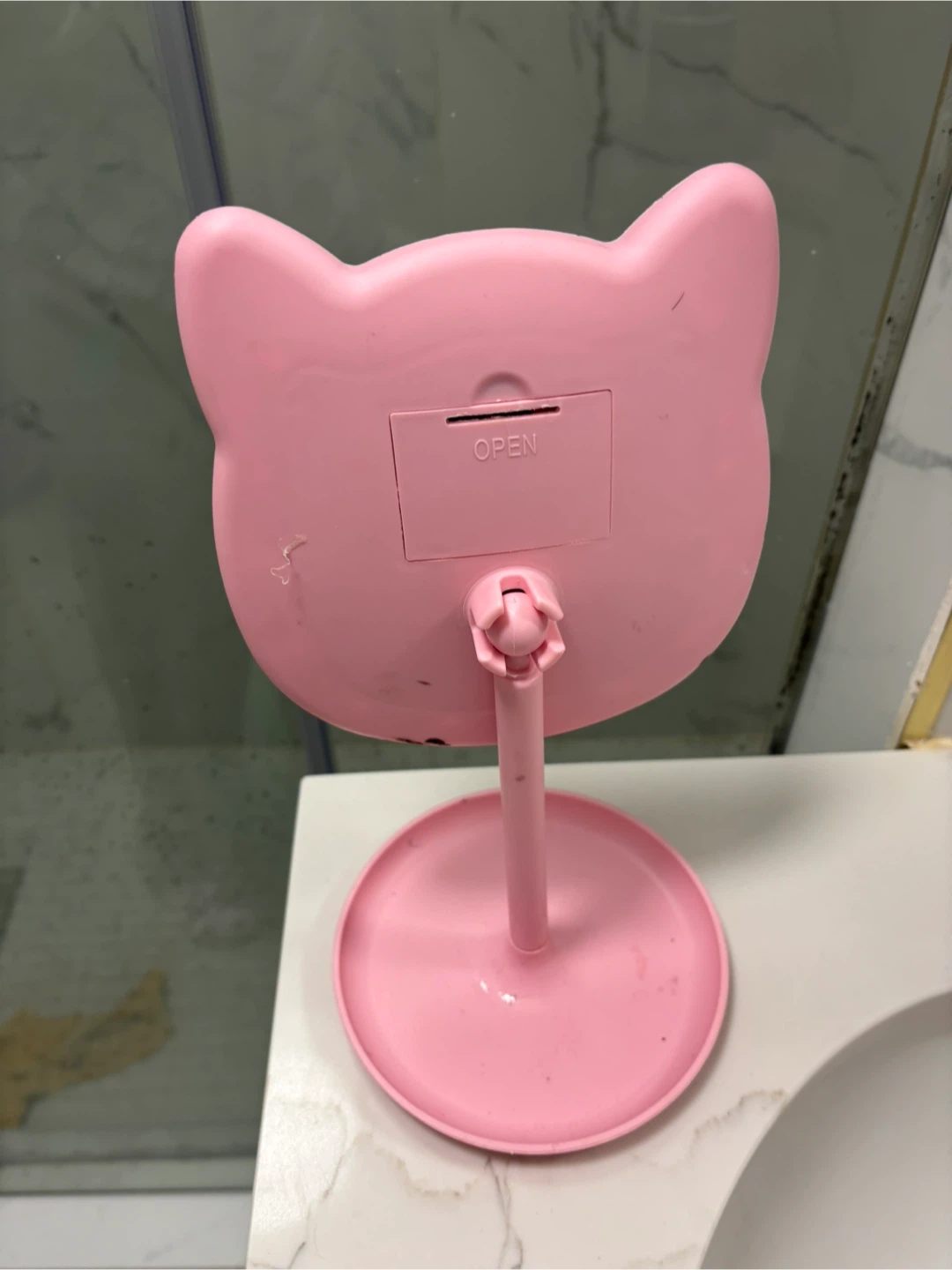 Pink Cat Shape LED Makeup Mirror - photo 2