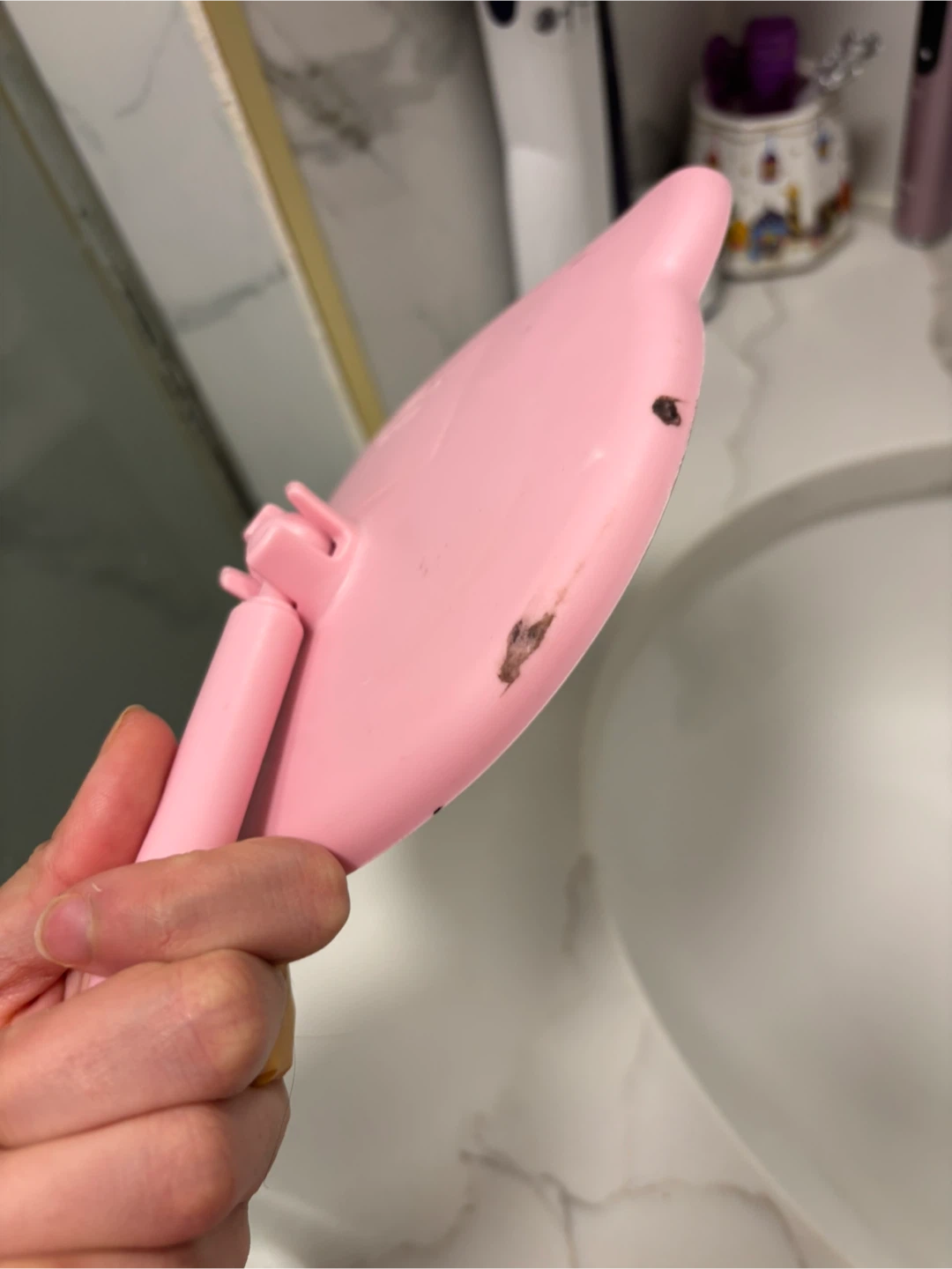 Pink Cat Shape LED Makeup Mirror - photo 5