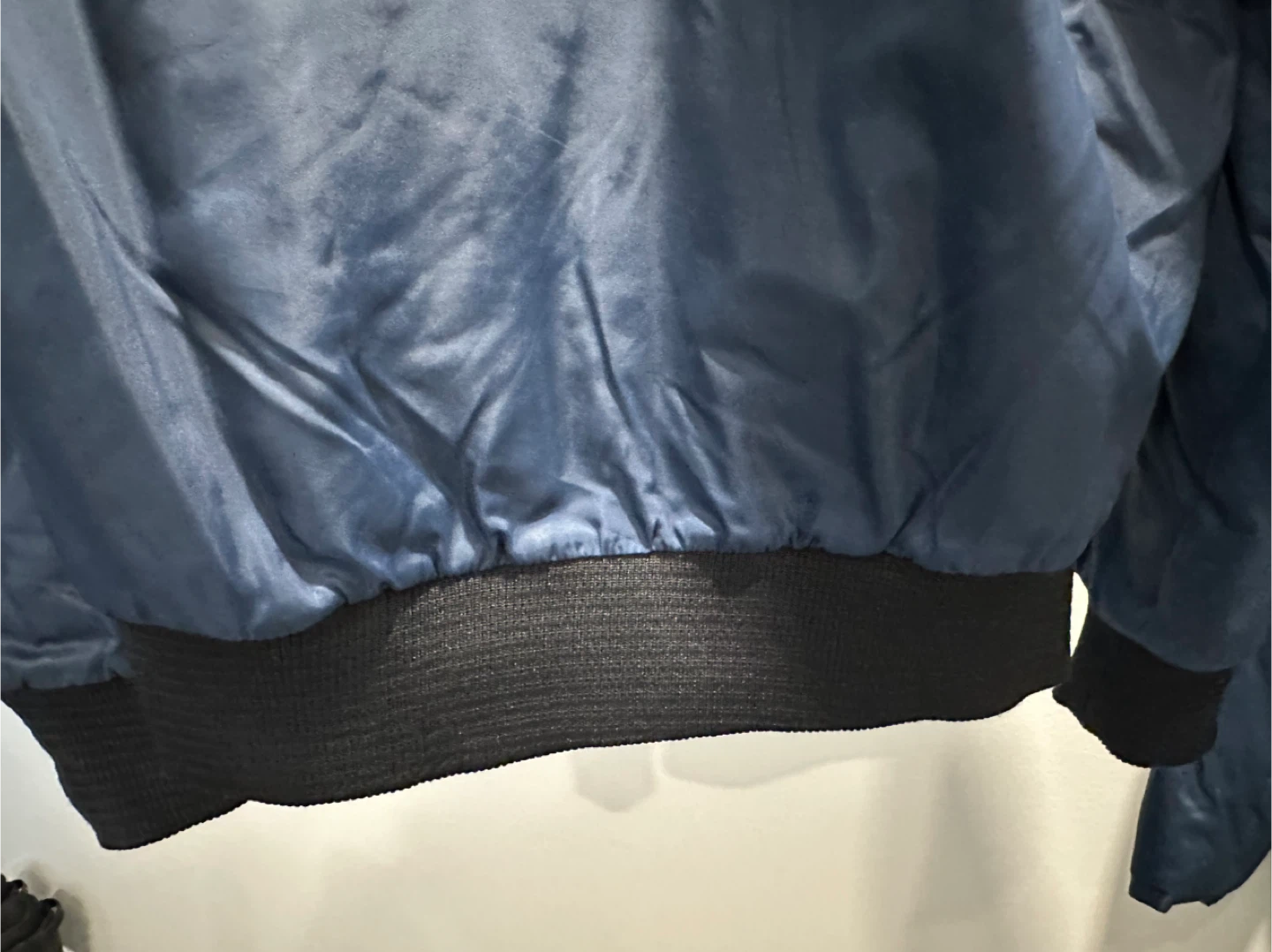 Blue Bomber Jacket with Faux Fur Collar - photo 4