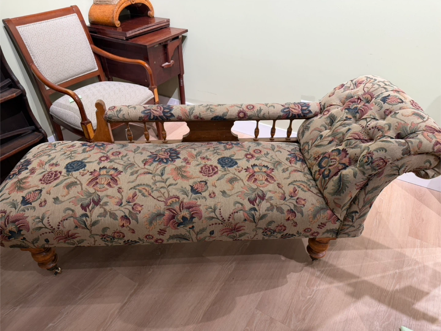 Floral Chaise Lounge Chair - photo 5