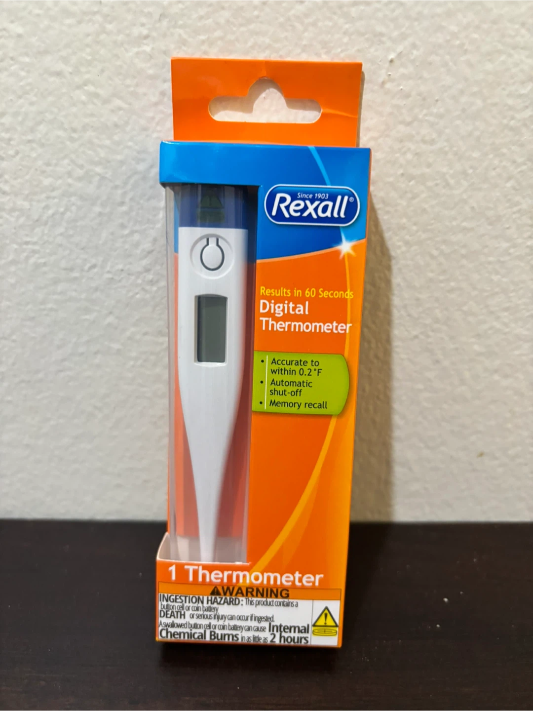 NEW-Rexall Digital Thermometer - Results in 60 Seconds
