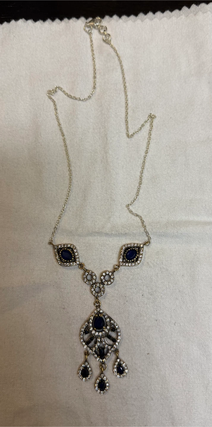 Turkish Sterling Silver with Copper 19”  Necklace
