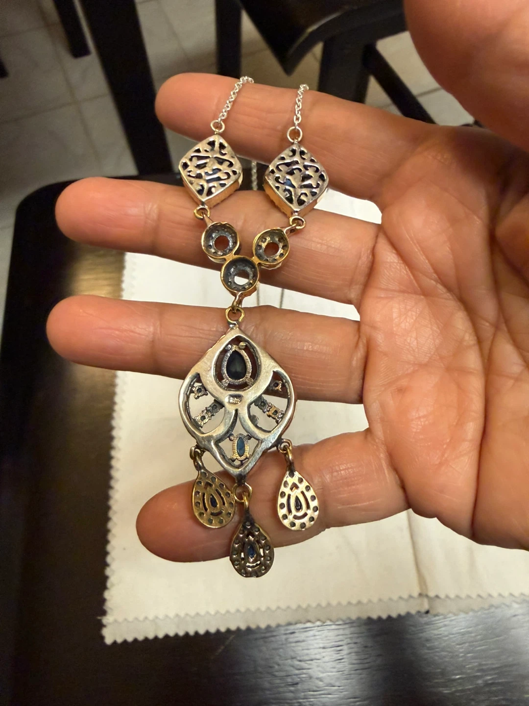 Turkish Sterling Silver with Copper 19”  Necklace - photo 4