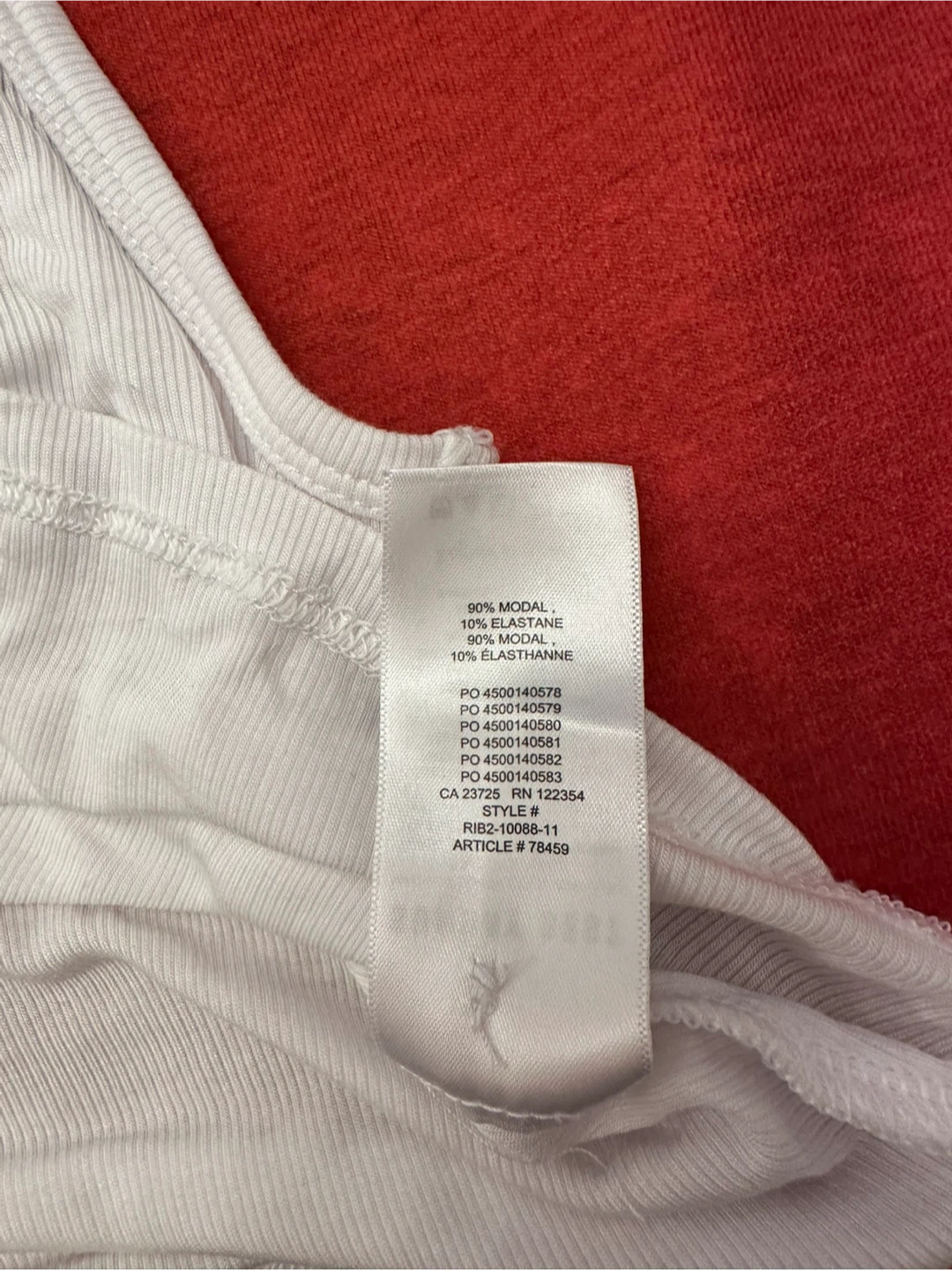 Sunday Best (Aritzia) White Ribbed Tank Top - Size L - photo 5