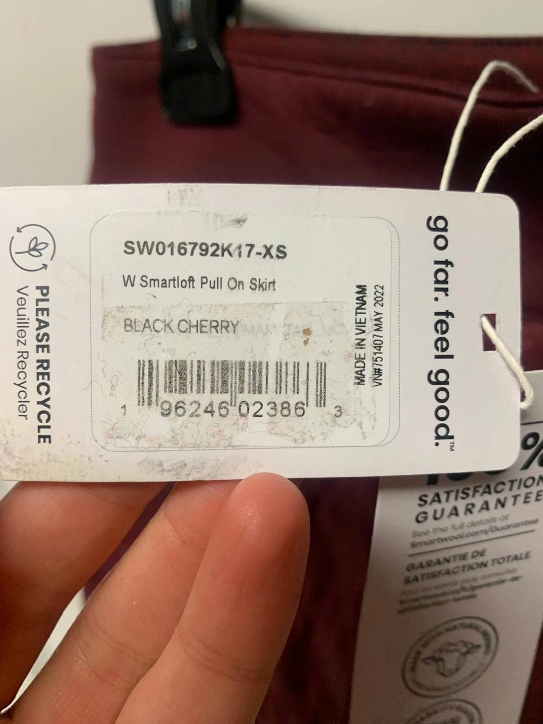 Smartwool W Smartloft Pull On Skirt - Black Cherry - photo 2