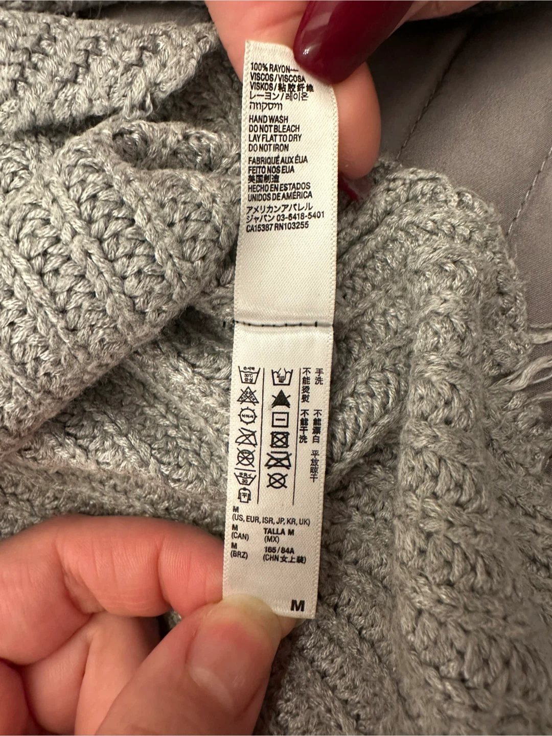 American Apparel Grey Cropped Knit Sweater - Size M - photo 4
