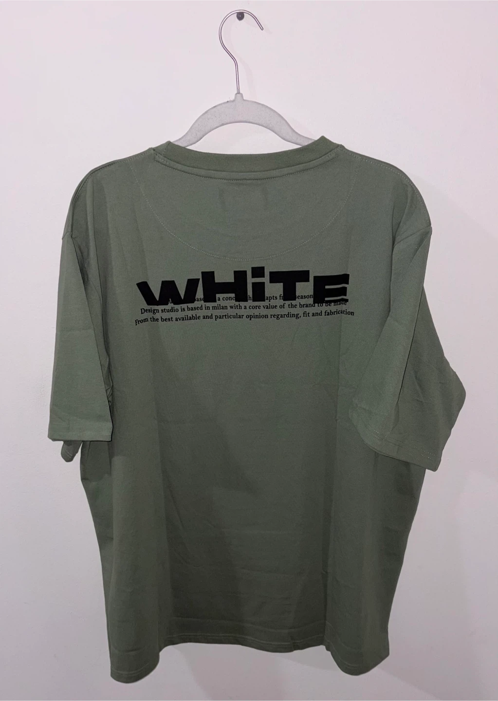Off-White "WHITE" T-Shirt - Olive Green - Size 3XL - photo 4