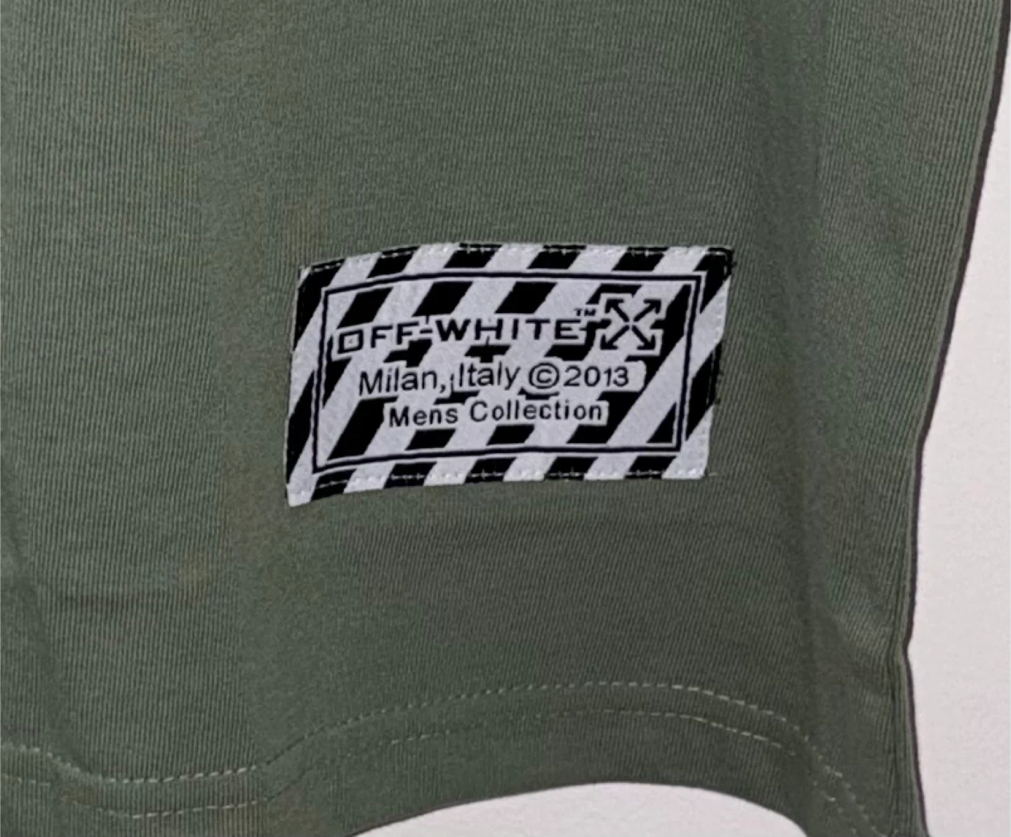 Off-White "WHITE" T-Shirt - Olive Green - Size 3XL - photo 3