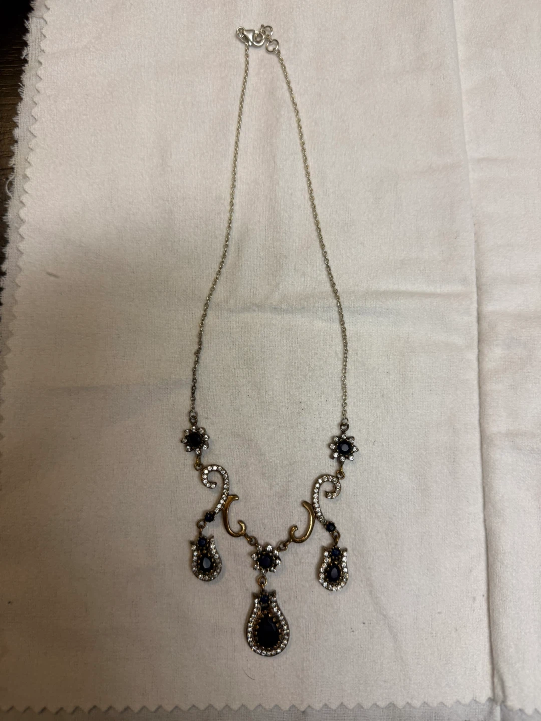 Vintage Turkish Sterling Silver with copper Necklace - photo 4