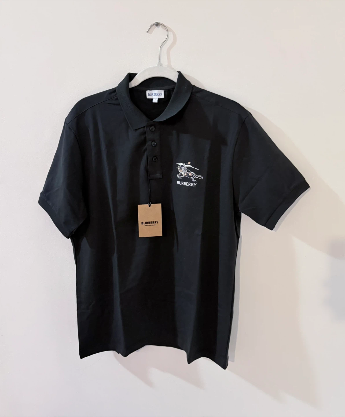 Burberry Black Polo Shirt  - Size L