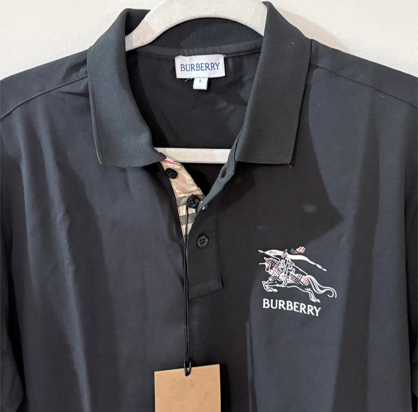 Burberry Black Polo Shirt  - Size L - photo 3
