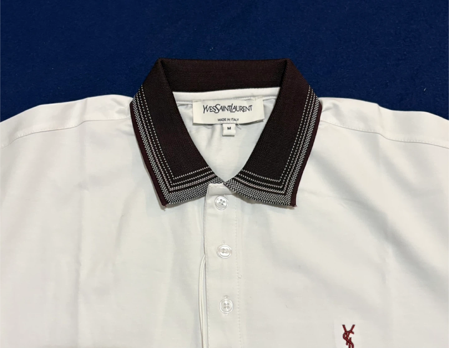 Yves Saint Laurent White Polo Shirt Size M - photo 3