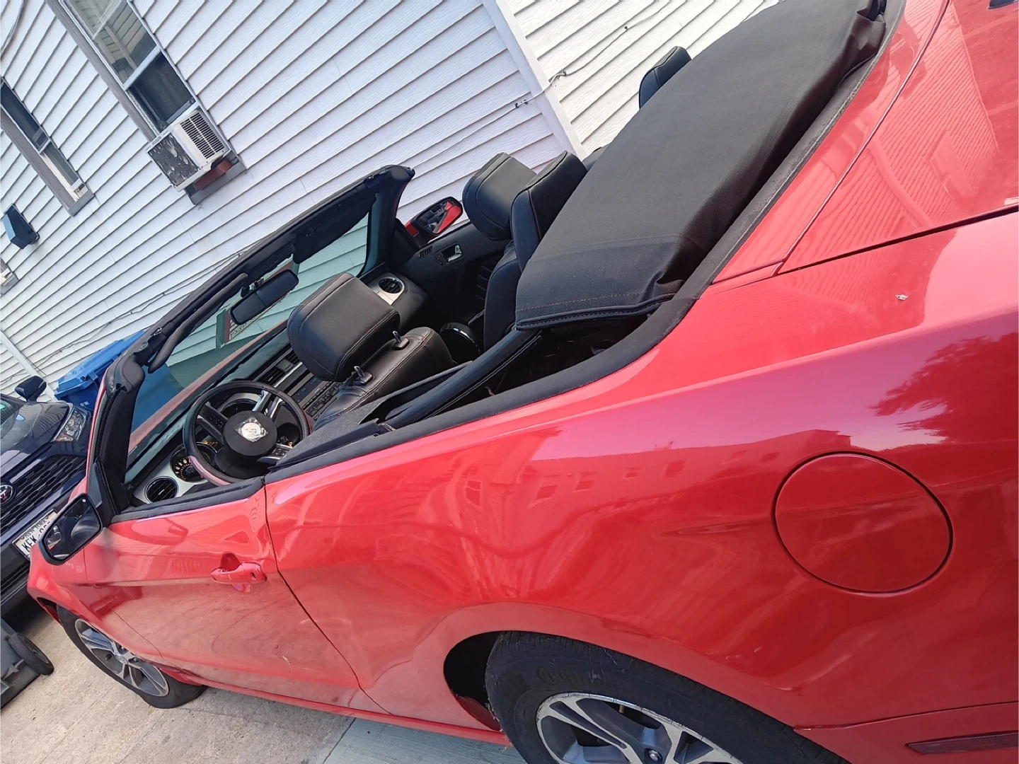 Red Ford Mustang Convertible