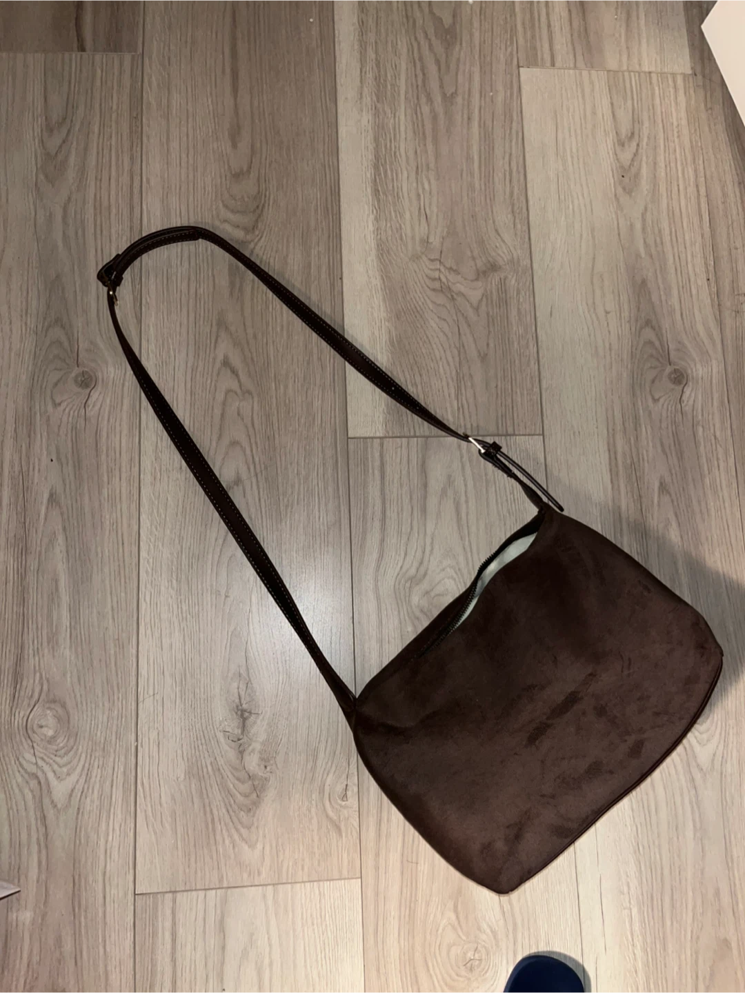 Brown Suede Shoulder Bag
