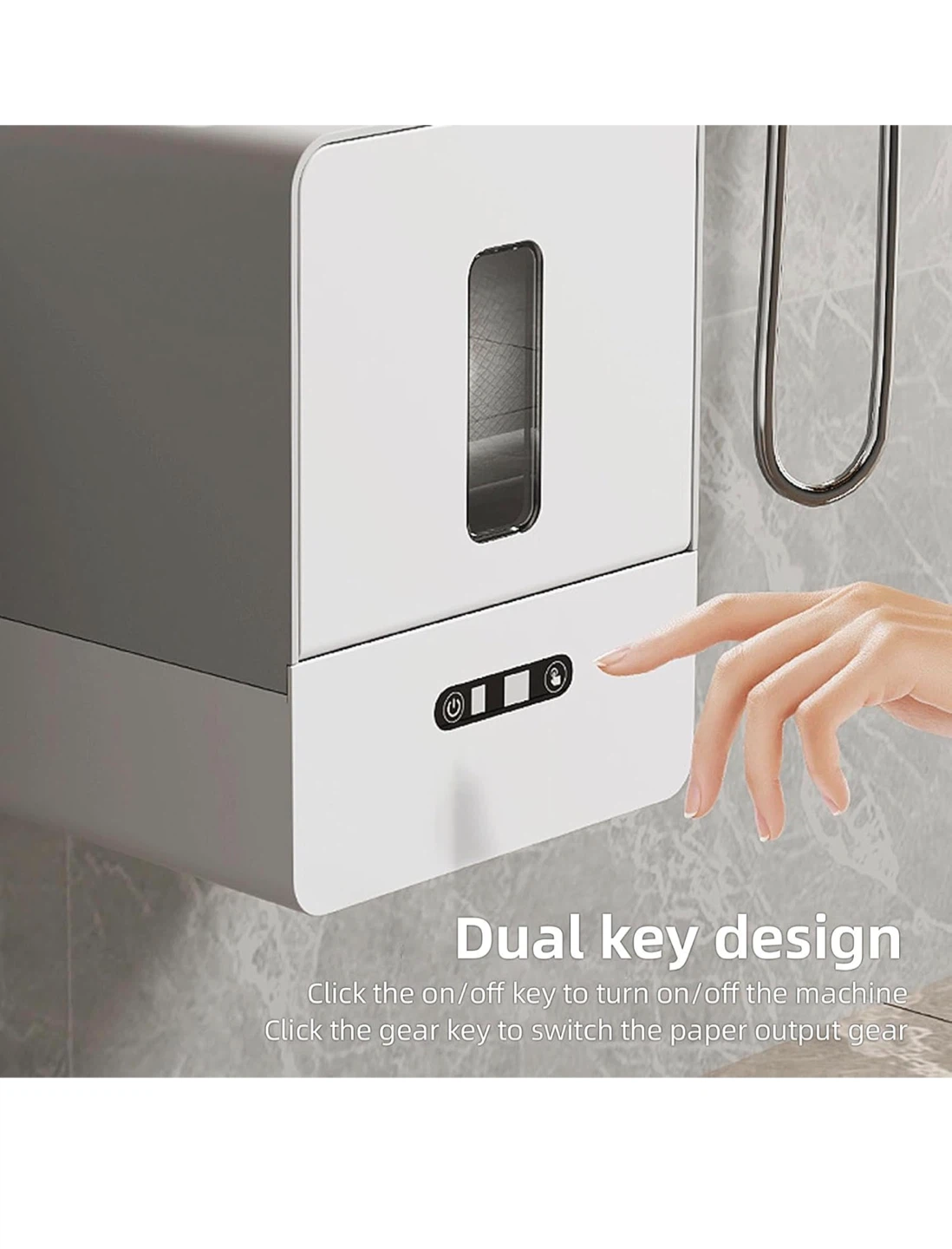 Smart Automatic Paper Towel Dispenser Night Light - Grey SPT1 - photo 3