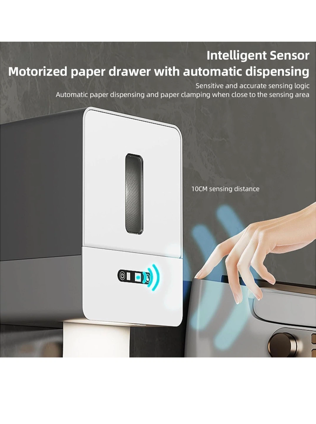 Smart Automatic Paper Towel Dispenser Night Light - Grey SPT1 - photo 2
