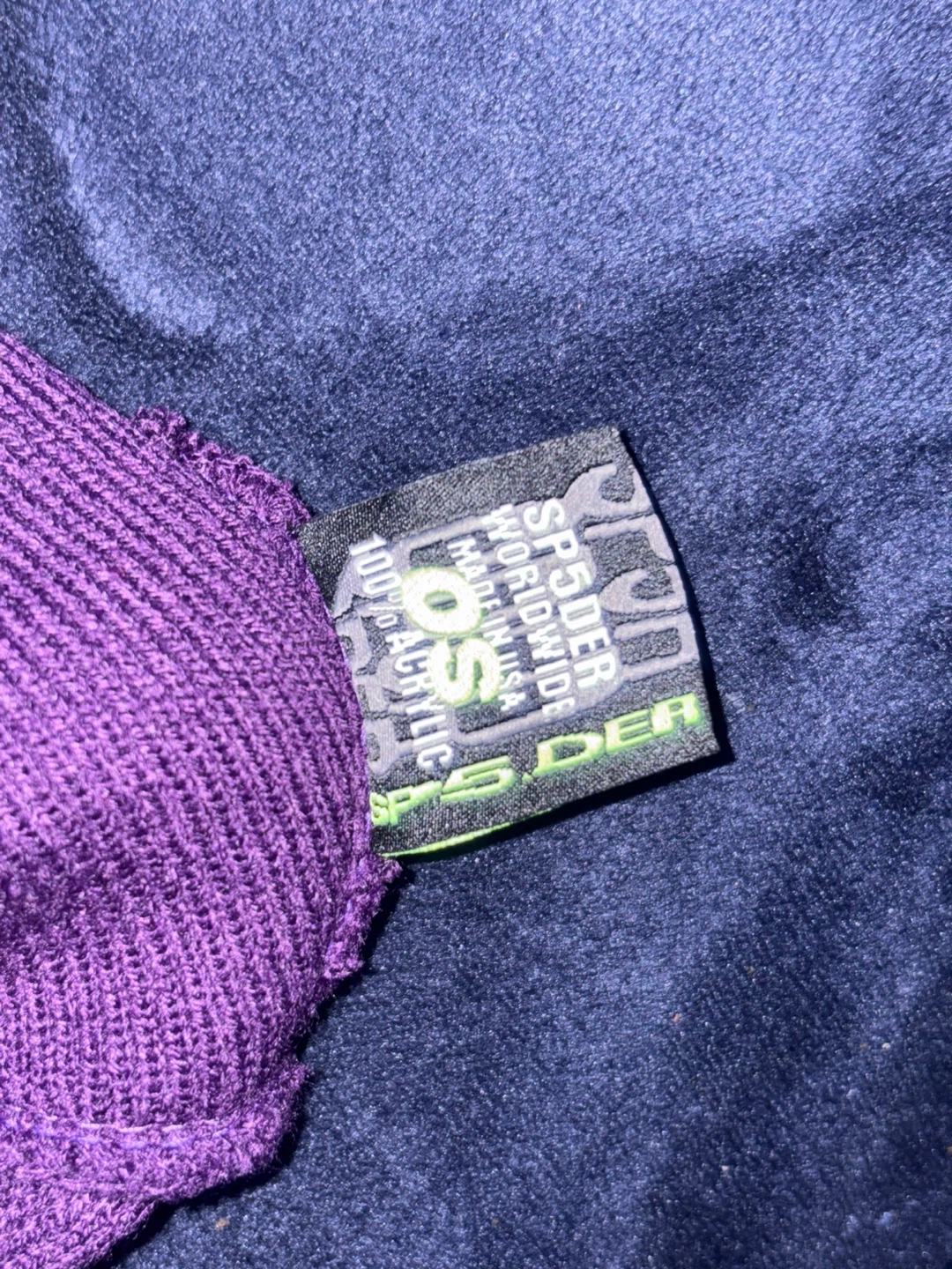 SP5DER Worldwide Beanie - Purple Rhinestone Spiderweb - photo 3