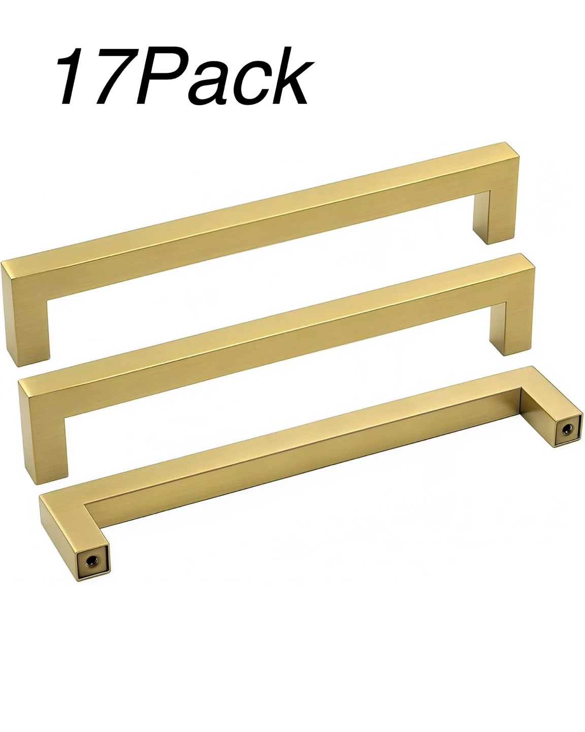 Brass Cabinet Drawer Pulls (17 Pack) DP17