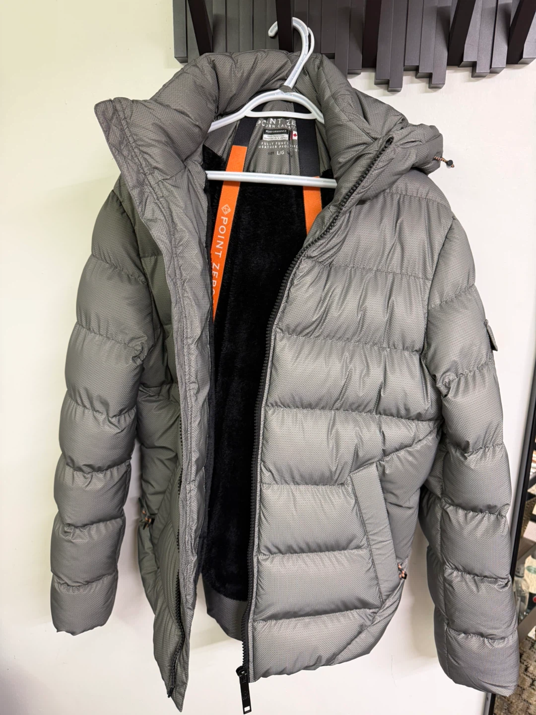 Point Zero Men's Puffer Jacket L/G Grey
