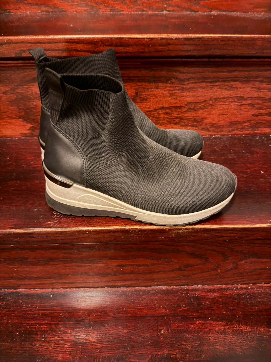 steve madden Black Knit Sock Ankle shoes