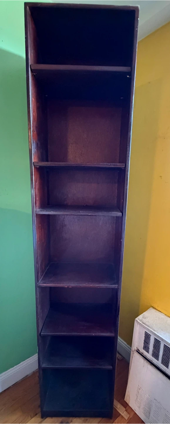 Dark Wood Tall Bookshelf